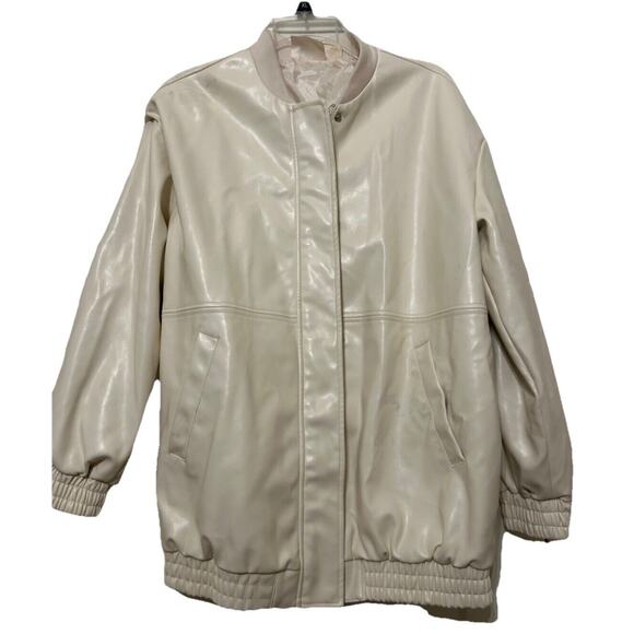 Anthropologie Cream Bomber Jacket - Picture 4 of 16